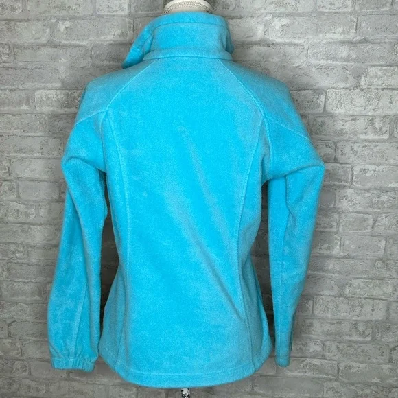 Columbia blue green fleece zip up jacket size S - Picture 3 of 4